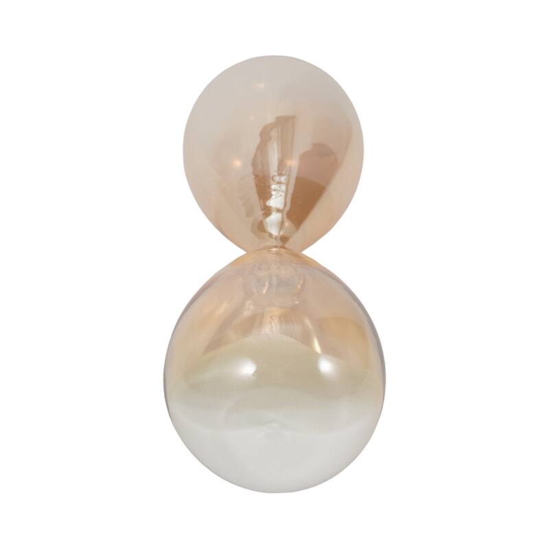 Modern Glass Hourglass Sculpture - Home Decor