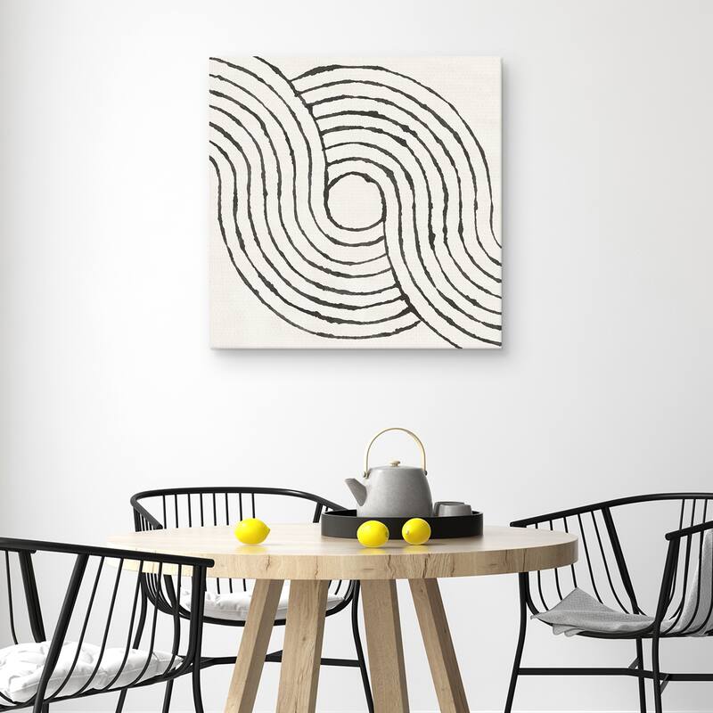 Rainbow Road II BW by Moira Hershey Canvas Art Print