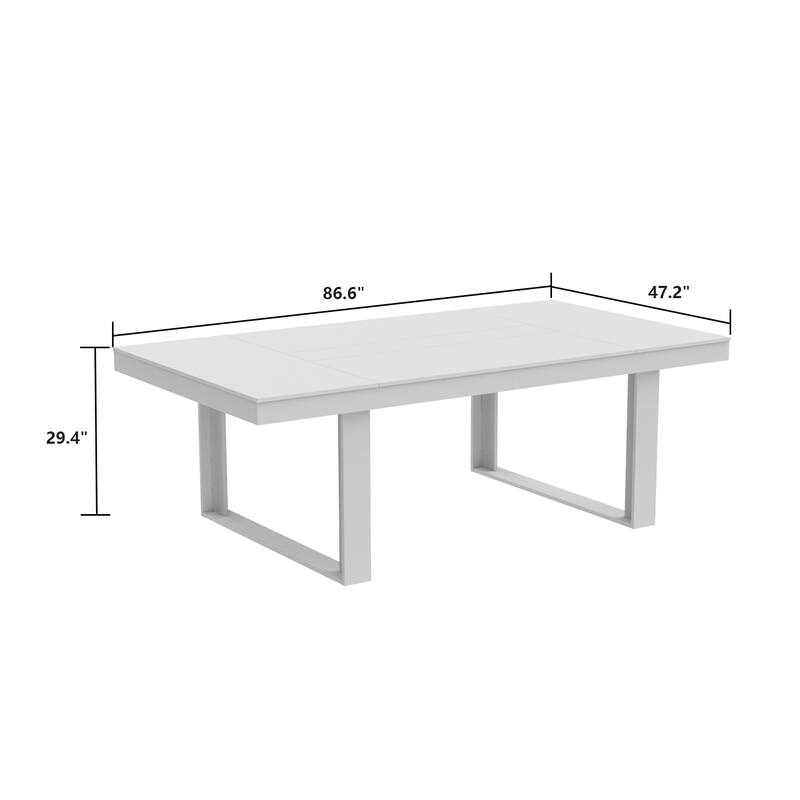 86.6" Larage Computer Desk Home Office Writing Desk Conference Table