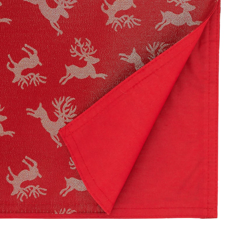 Reindeer Design Holiday Table Runner - 16"x72"