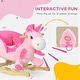 preview thumbnail 6 of 8, Toddler Rocking Unicorn with Music, Safety Seatbelt & Footrests, Plush Ride-On Horse for Kids 18-36 Months