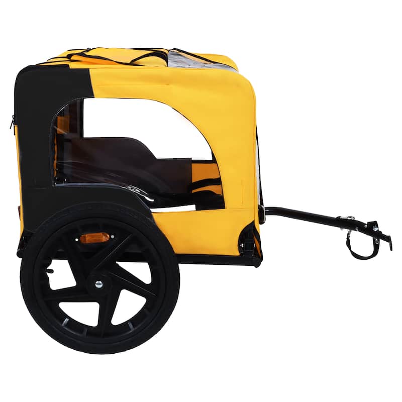 Anmytek Pet Bike Trailer Dog Cart for Bicycle, Easy Folding Cart Frame