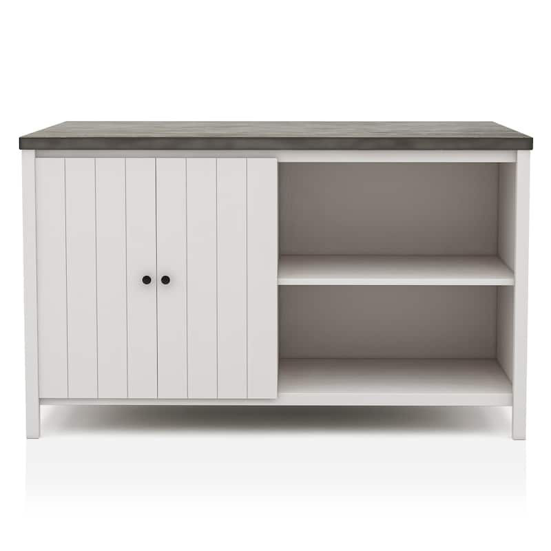 Hanto Transitional White Solid Wood Storage 7-Piece Counter Height Dining Set by Furniture of America