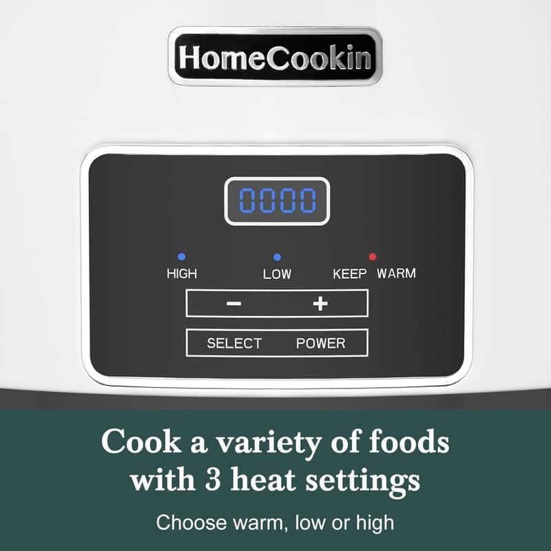 Programmable Slow Cooker with Non-Stick Pot for Family Diet