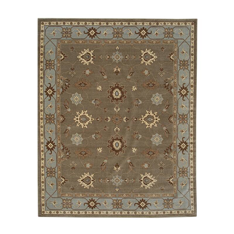 Ivory Hand Crafted Wool Rug, 7'10 x 9'10, Plush Elegant Floor Rug - L