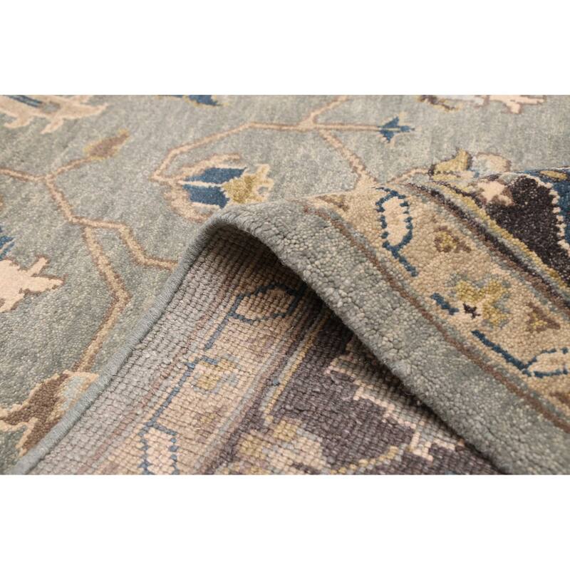 ECARPETGALLERY Hand-knotted Finest Agra Jaipur Teal Wool Rug - 9'6 x 13'2