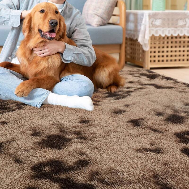 Garvee Shag Fluffy Area Rug Modern Indoor Plush Shaggy Carpet - 8' x 10' - Brown