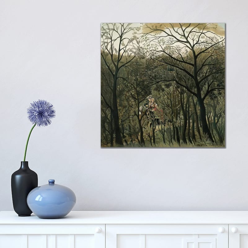 iCanvas "Rendezvous In The Forest, 1889" by Henri Rousseau Canvas Print - 18x18x1.5