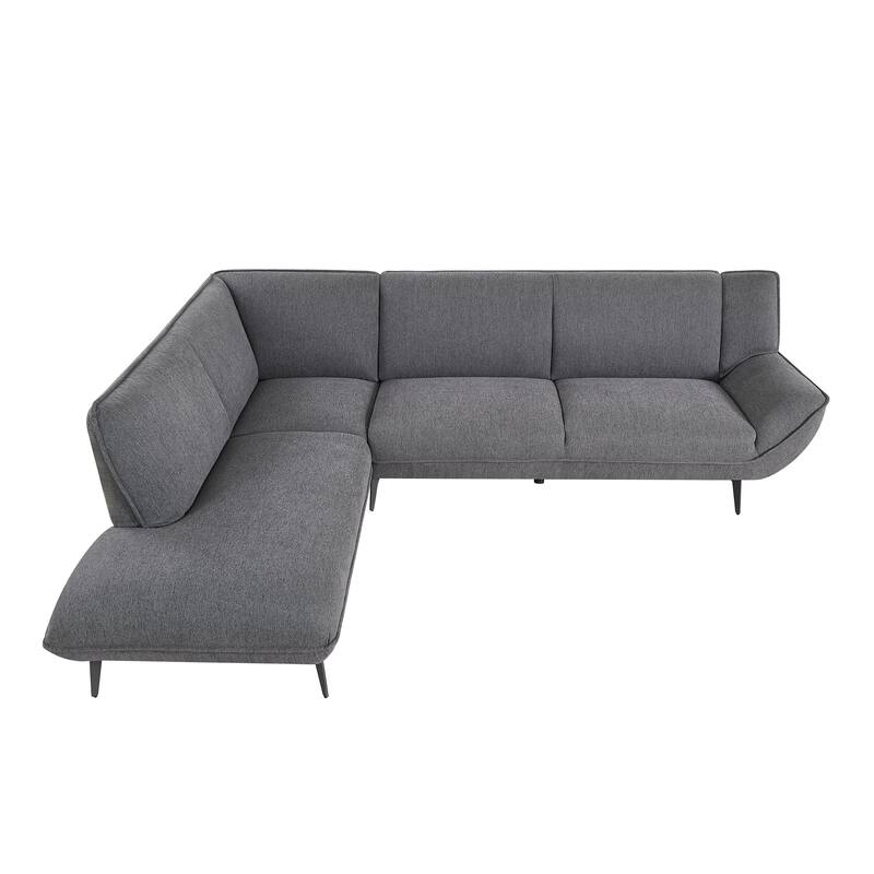 106inch Large Combination sofa,Charcoal Grey Two-tone Blend Fabric,High Rebound Seat Feel,With Noble Seat Sofa,