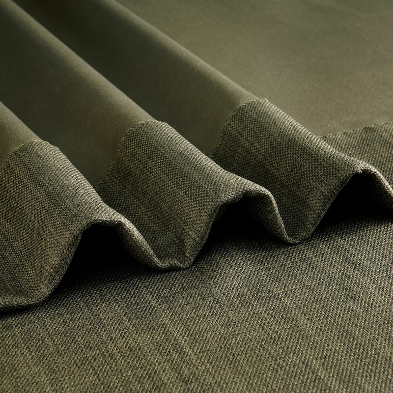 Exclusive Fabrics Faux Linen Room Darkening Curtain (1 Panel)
