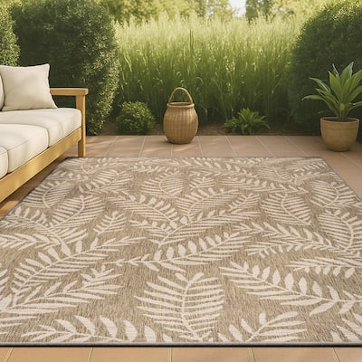 JONATHAN Y Galon Palm Frond Indoor/Outdoor Area Rug