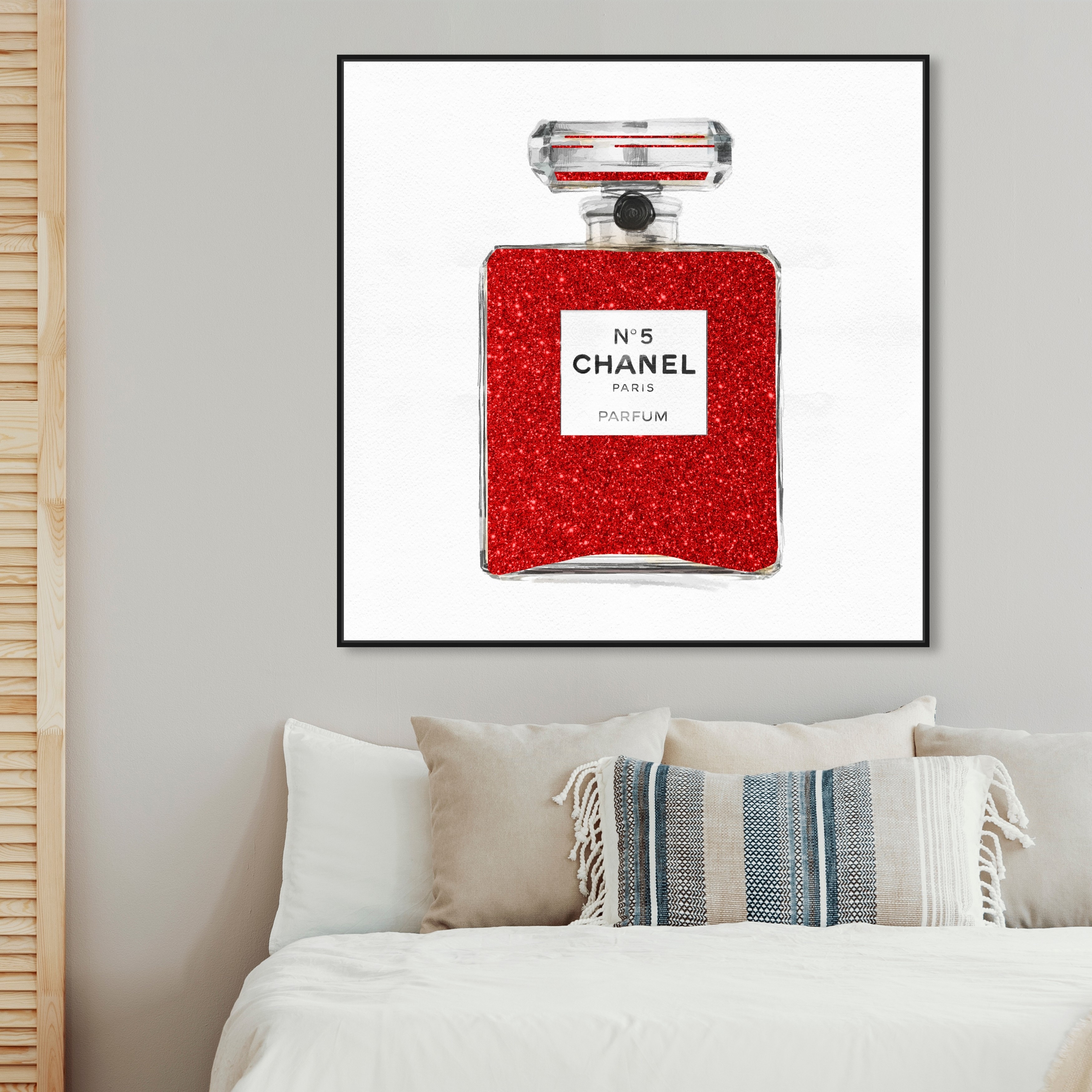 Red Chanel Perfume Wall Art
