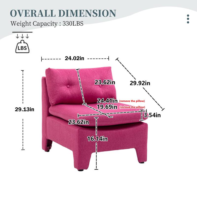 Cushioned deep seat, single lazy chair for Living room