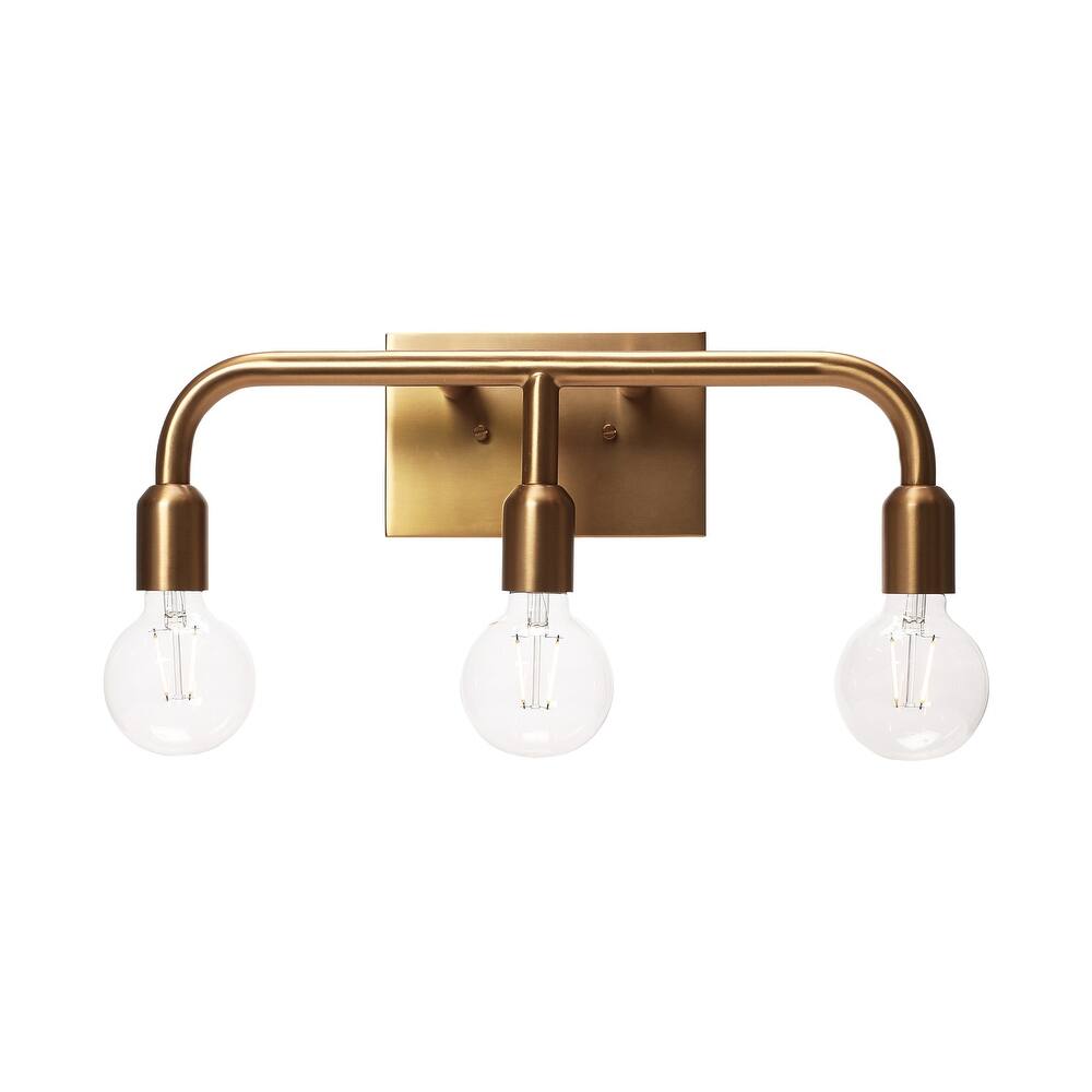 Robert Stevenson Lighting Benson - Exposed Bulb Metal Vanity Light