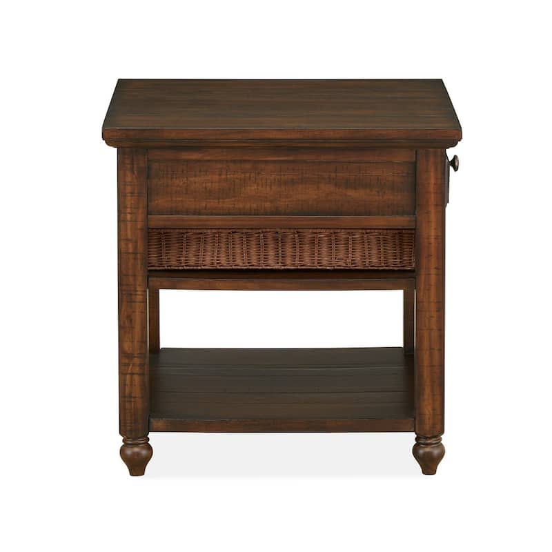 Magnussen Home Cottage Lane Coffee Rectangular End Table - 22''W x 24''D x 24''H