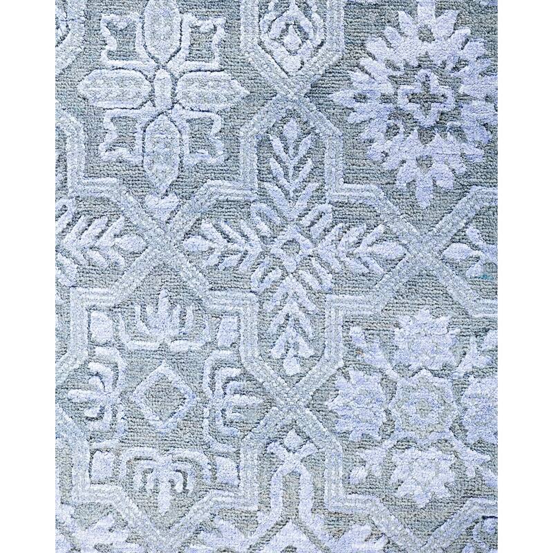 Ikat One-of-a-Kind Hand-Knotted Area Rug, Blue - 8' 0" x 10' 2"