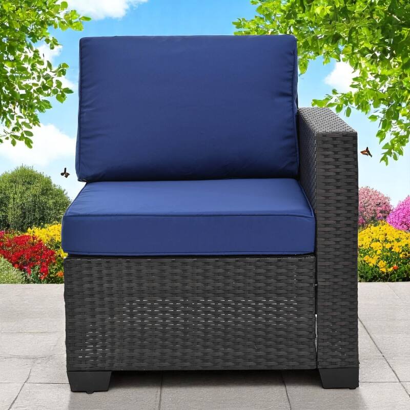 10-Piece Outdoor Patio Furniture Set,outdoor Sectional Sofa with Cushions,Modular Seating with Ottomans and Armchairs