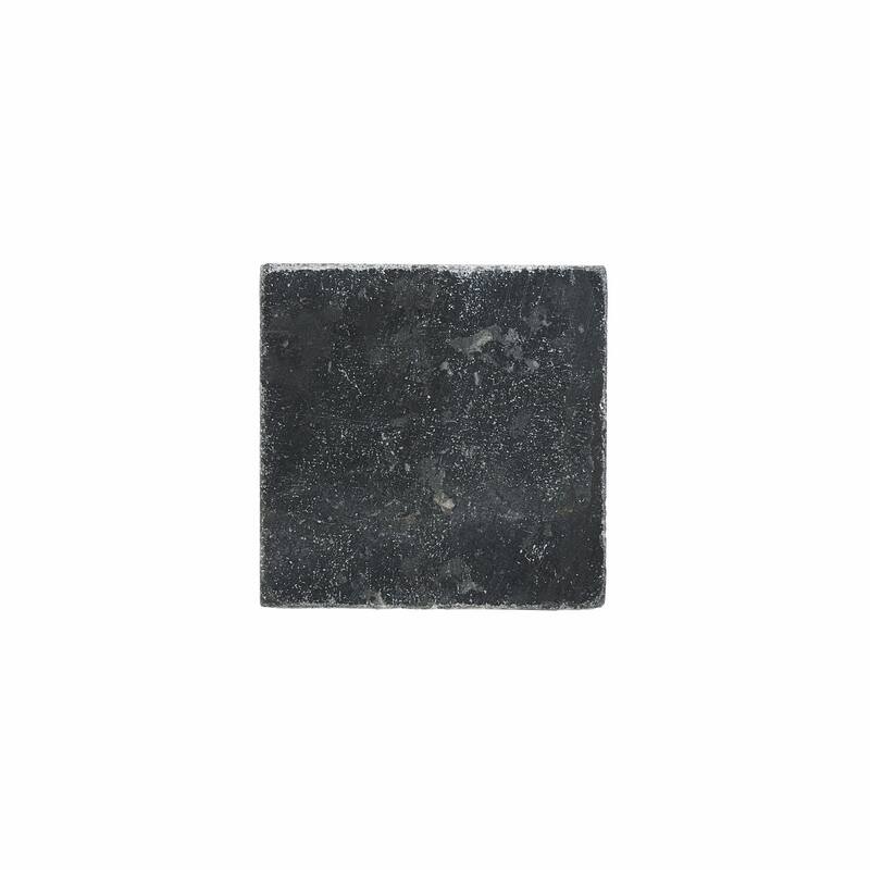 Midnight Marble 4" x 4" Tumbled Tile - 1 Box (5.56 sqft) - Black