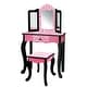 preview thumbnail 9 of 7, Teamson Kids - Fashion Leopard Prints Gisele Play Vanity Set - Pink, Black - 23.5 x 11.5 x 38.5
