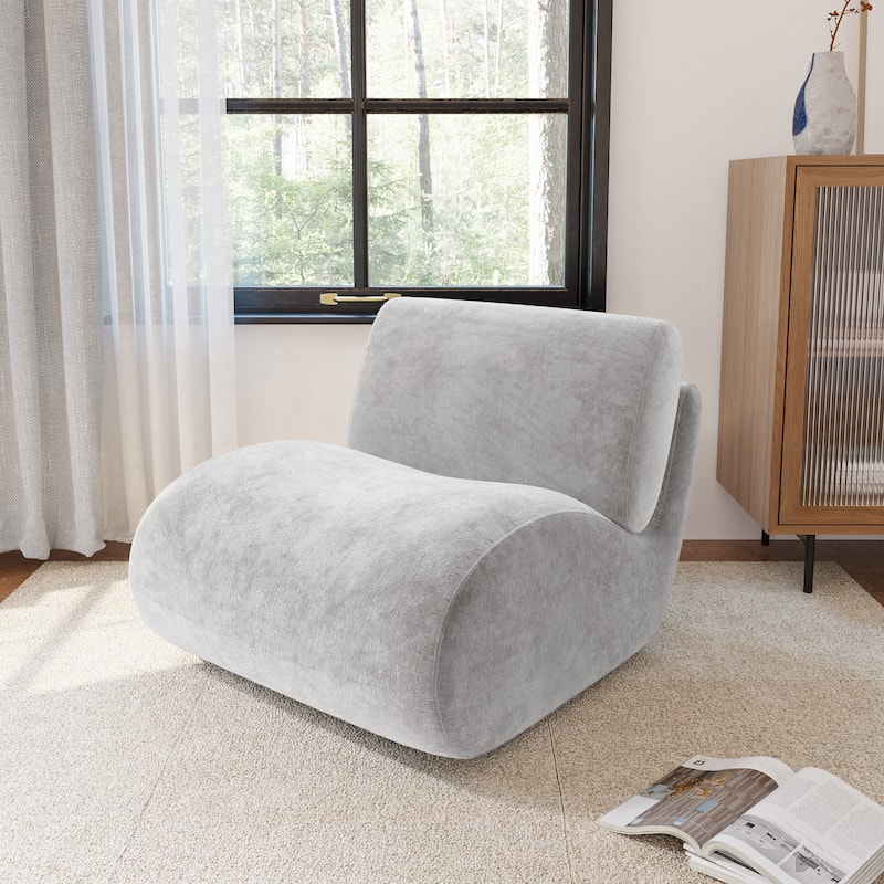 DREAMSIDEA Low Back Upholstered Swivel Accent Chair