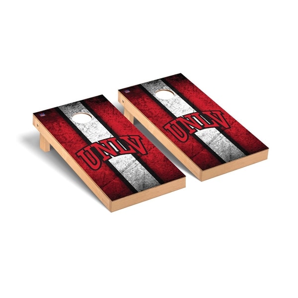 slide 2 of 5, University of Nevada Las Vegas UNLV Rebels Cornhole Board Set - Vintage Wooden