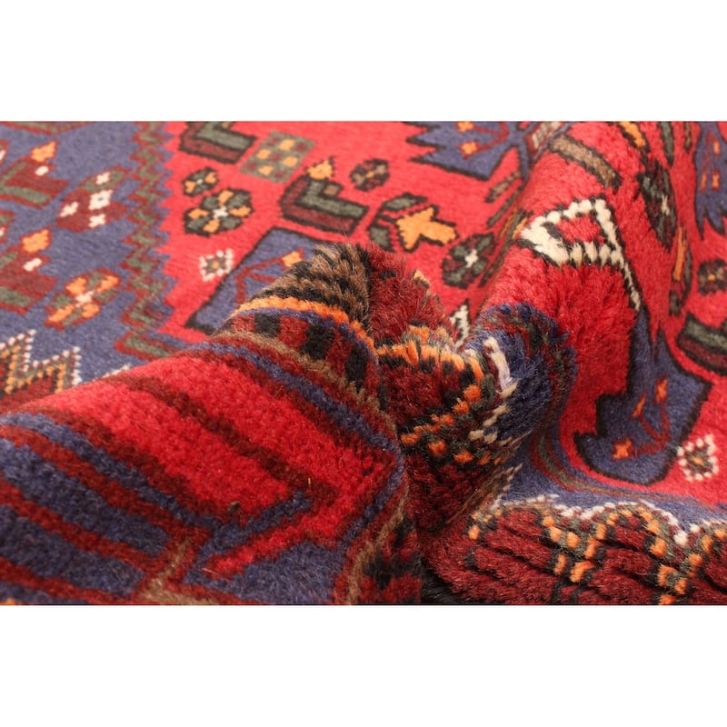 ECARPETGALLERY Hand-knotted Andelz Red Wool Rug - 4'2 x 6'9