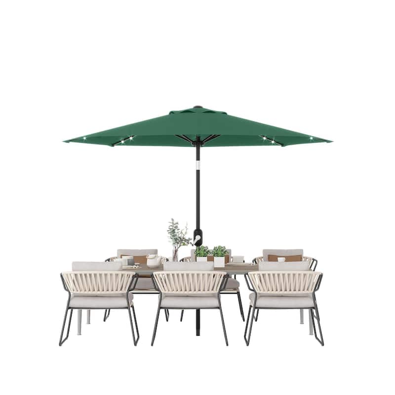 Coromose 10 Ft Patio Umbrella with Solar Lights, with 40 LED Lights