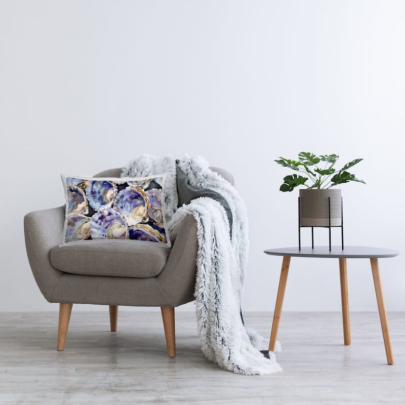 Stupell Maritime Clams & Oysters Decorative Printed Throw Pillow Design by Heidi Kuntz