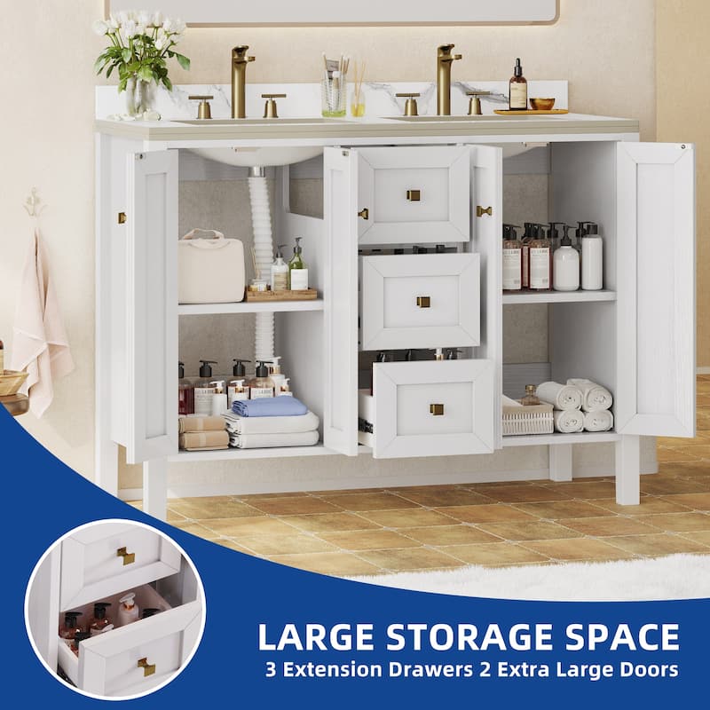 Moasis 36"/40"/ 47" Bathroom Vanity Cabinet with Sink