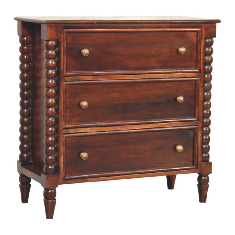 Artisan Furniture Solid Wood Barclay 3 Drawer Chest Brown