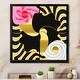 preview thumbnail 6 of 6, Designart "Circular Dynamics In Pink Gold And White" Modern Abstract Framed Art Print Black - 16 in. wide x 16 in. high
