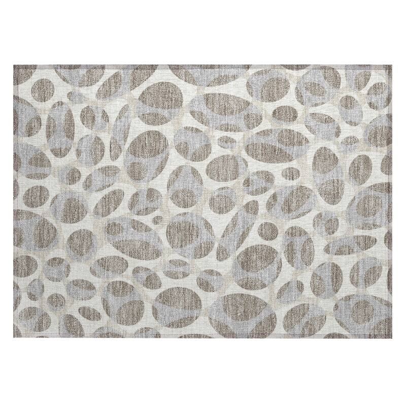 Machine Washable Indoor/ Outdoor Contemporary Saline Chantille Rug
