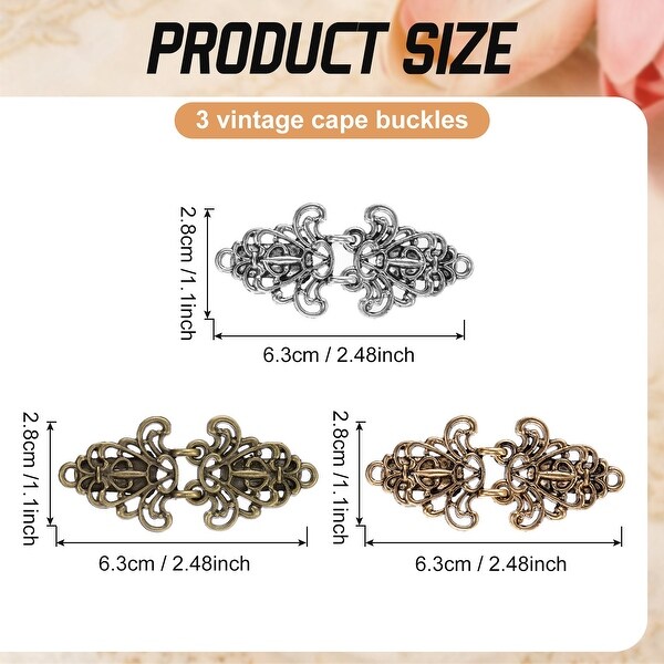 Vintage Cloak Clasps, Sweater Clips Women Collar Clip for Women