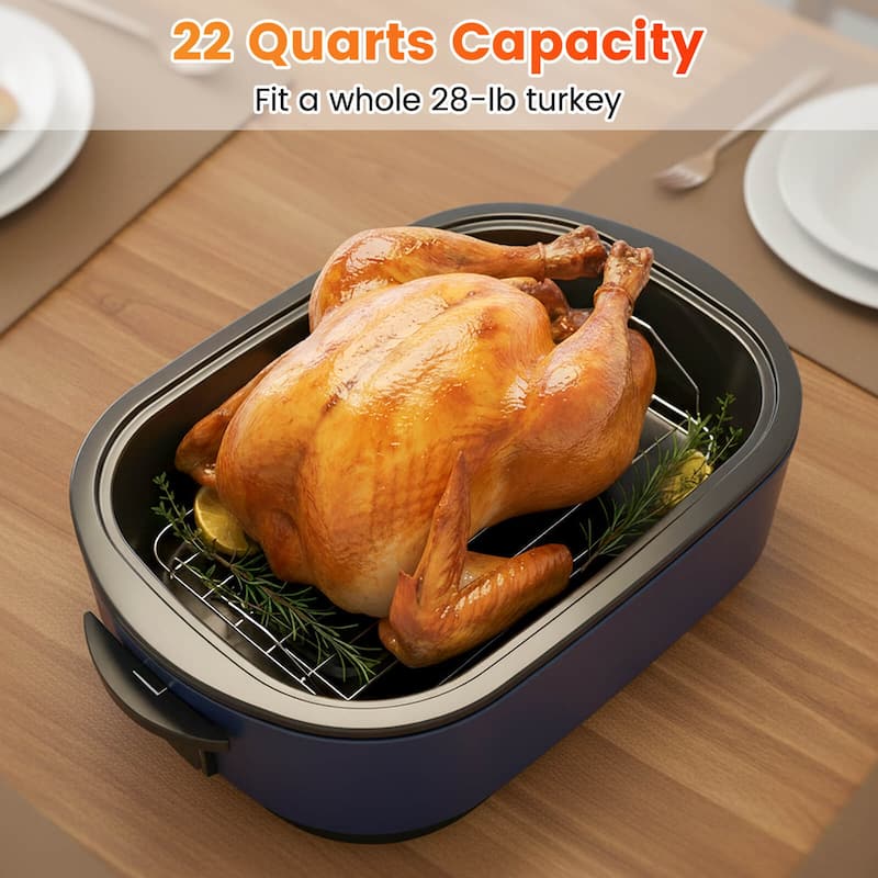 Costway 22 QT Electric Roaster Oven with Visible & Self-Basting Lid, - See Details