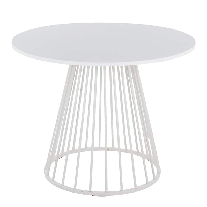 Silver Orchid Canary Pugo Round Dining Table with Pedestal Base