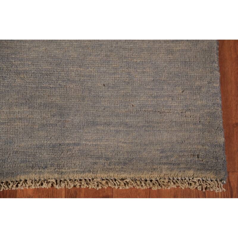Modern Gray Gabbeh Oriental Area Rug Handmade Wool Carpet - 5'4" x 7'8"