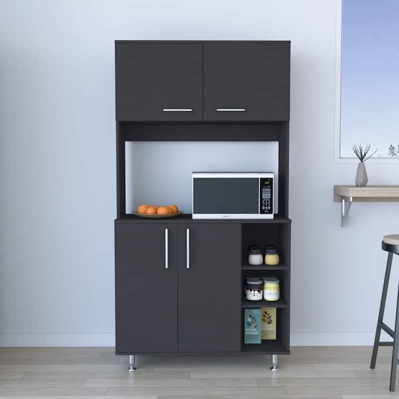 Pantry Cabinet for Kitchen, Dining Room,Living Room, Black