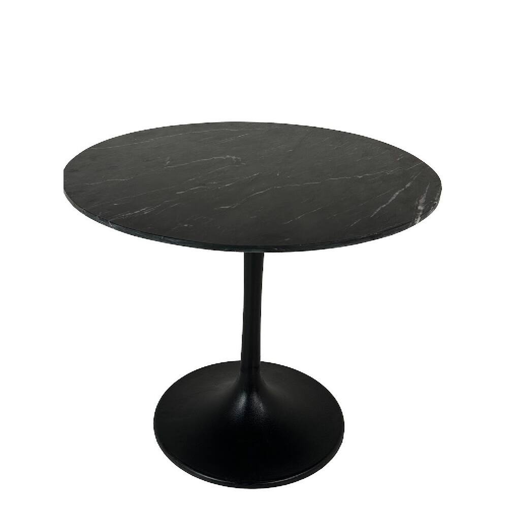 Carolina Living Enzo 40" Round Marble Top Dining Table