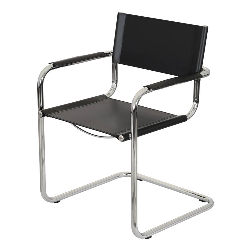 Breuer Chair Company Mart Stam Cantilever Armchair Arm Chair w/ Chrome Frame (Various Bonded Leather Colors)