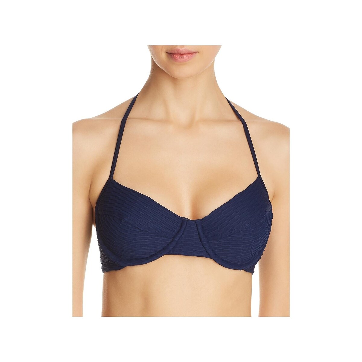 underwire halter swim top