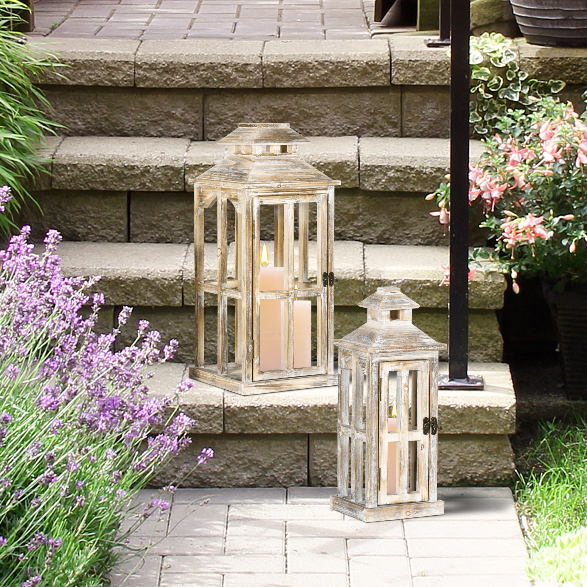 HomCom Wooden Lantern - Thumbnail 5