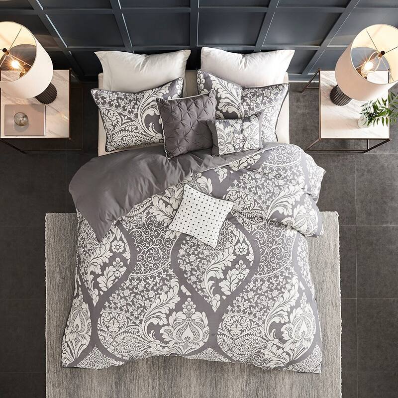 GDF Studio - Vienna 6-Piece Printed Duvet Cover Set with Decorative Pillows
