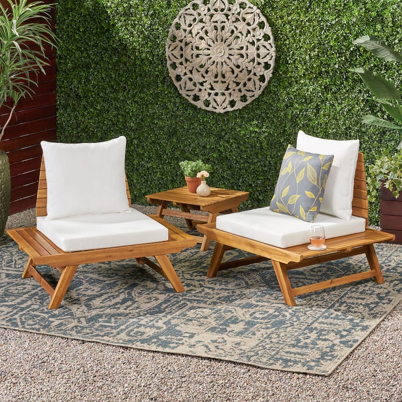 Sedona Outdoor Acacia Wood Chair (Set of 2) by Christopher Knight Home