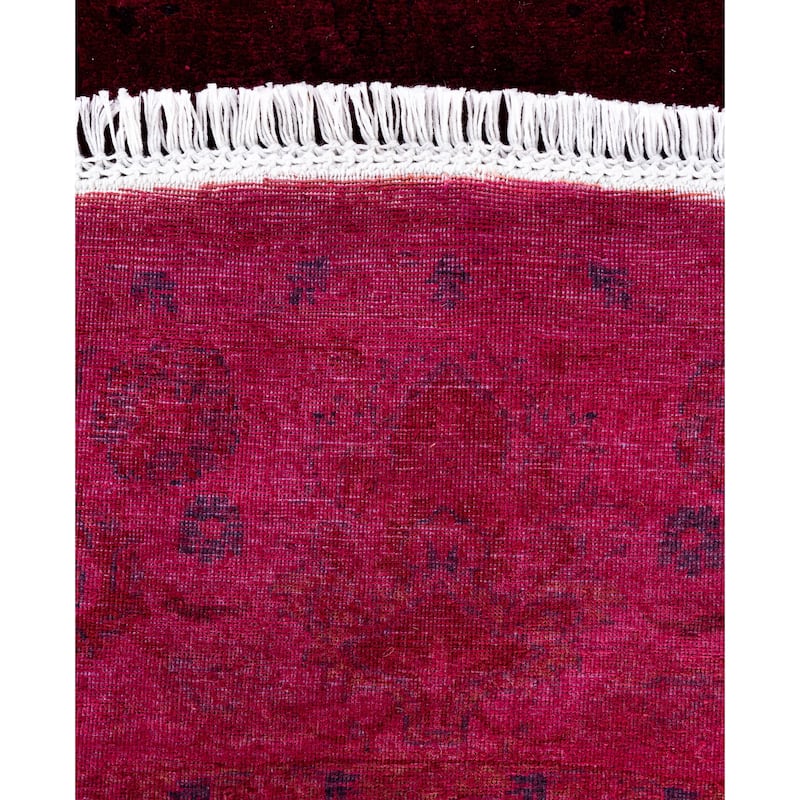 Overdyed One-of-a-Kind Hand-Knotted Area Rug - Pink - 6' 1" x 6' 1"