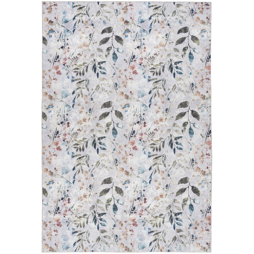 Nourison Washables Indoor Multicolored Floral Area Rug