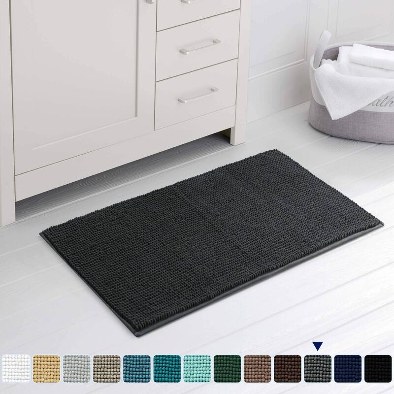 Subrtex Chenille Soft Rugs Super Water Absorbing Shower Mats