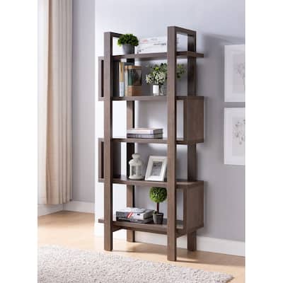 Q-Max Abstract Intersecting Designed Display Cabinet Fetauring Five Shelves
