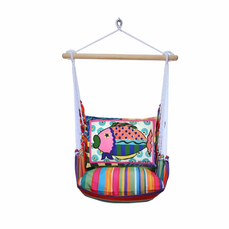 Magnolia Casual Swing Set 4 piece - Le Jardin Stripe w/ Fish