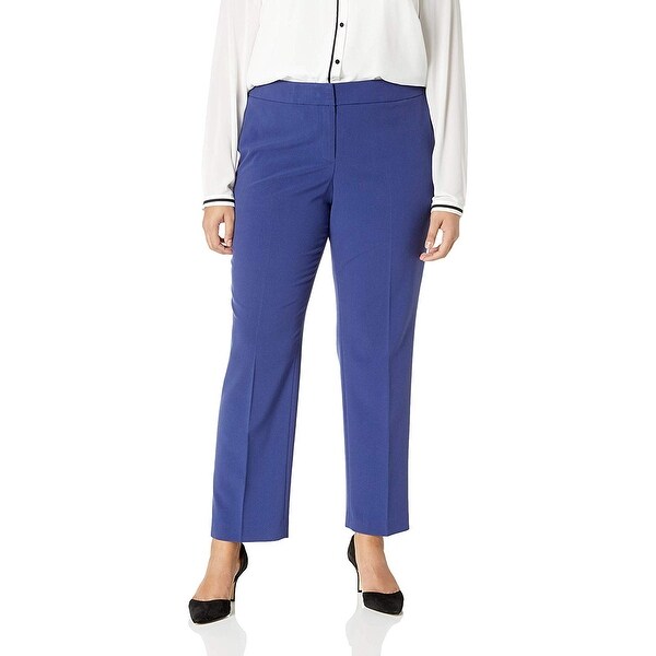 Nine West Women's Pants Blue Size 20W Plus Dress Mid-Rise Stretch