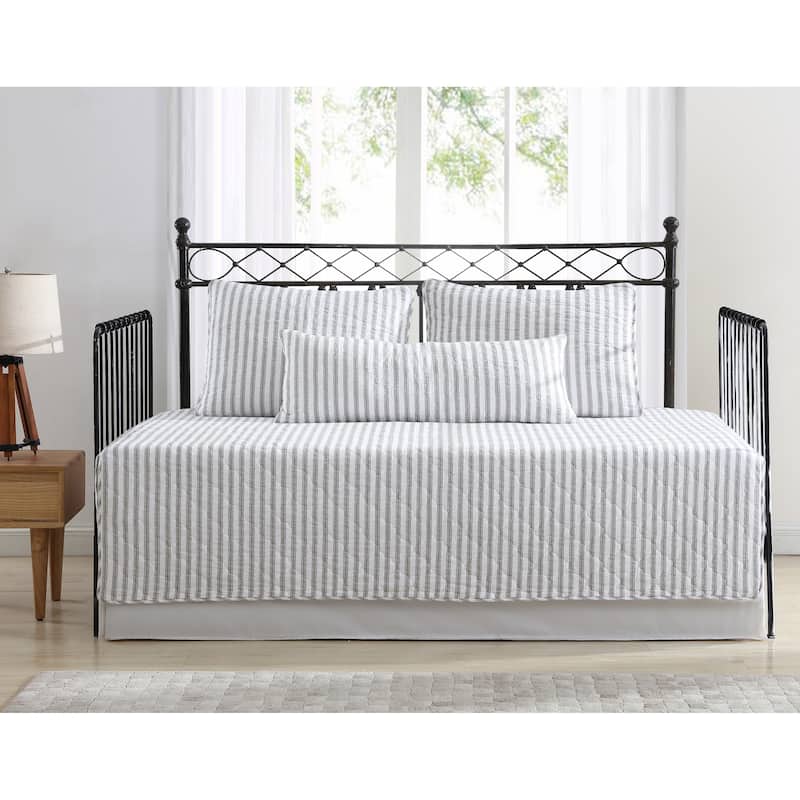 Stone Cottage Willow Way Ticking Stripe Cotton Daybed Cover Set
